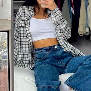 5/$25 ADK Adika 100% Cotton Plaid Button Up